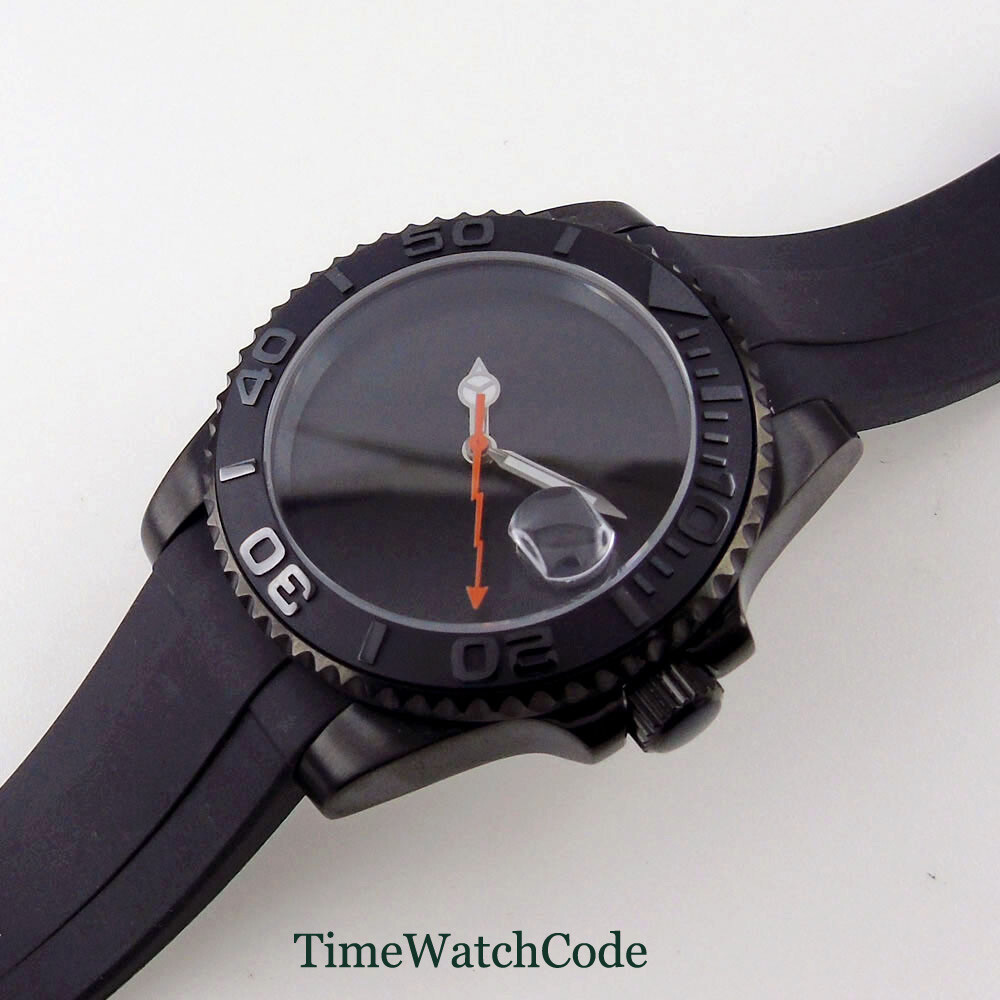 PVD Automatic Men’s Watch 40mm Sapphire Glass NH35/MIYOTA 8215 Date Rubber Strap