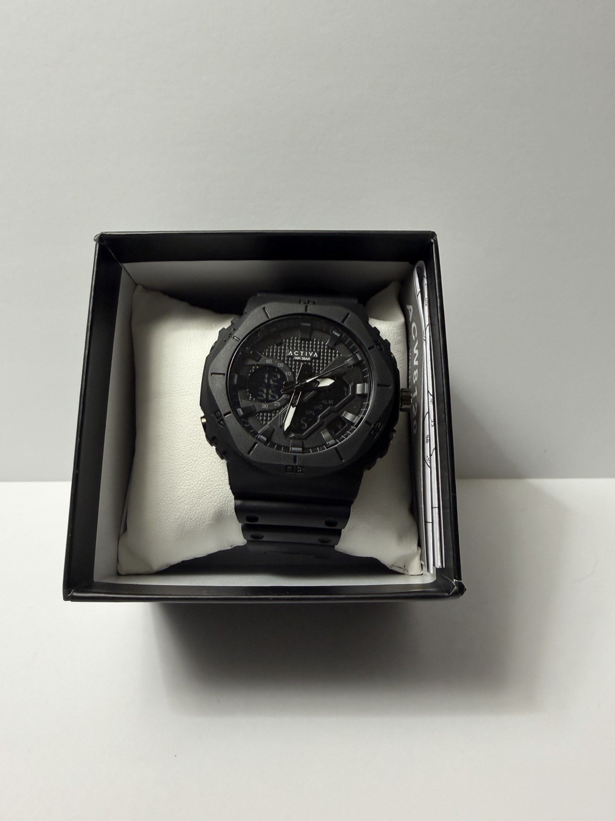 Activa ACW8120 Men’s Analog-Digital Quartz Watch Black Sport w/ Box Manual
