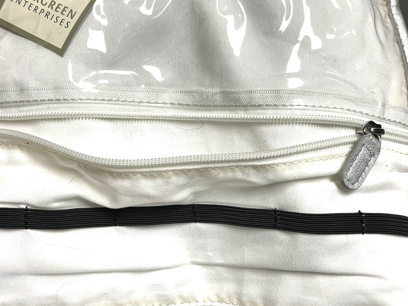 Vegan Leather Jewelry Roll Travel Organizer Silver 11×15” By Evergreen NEW