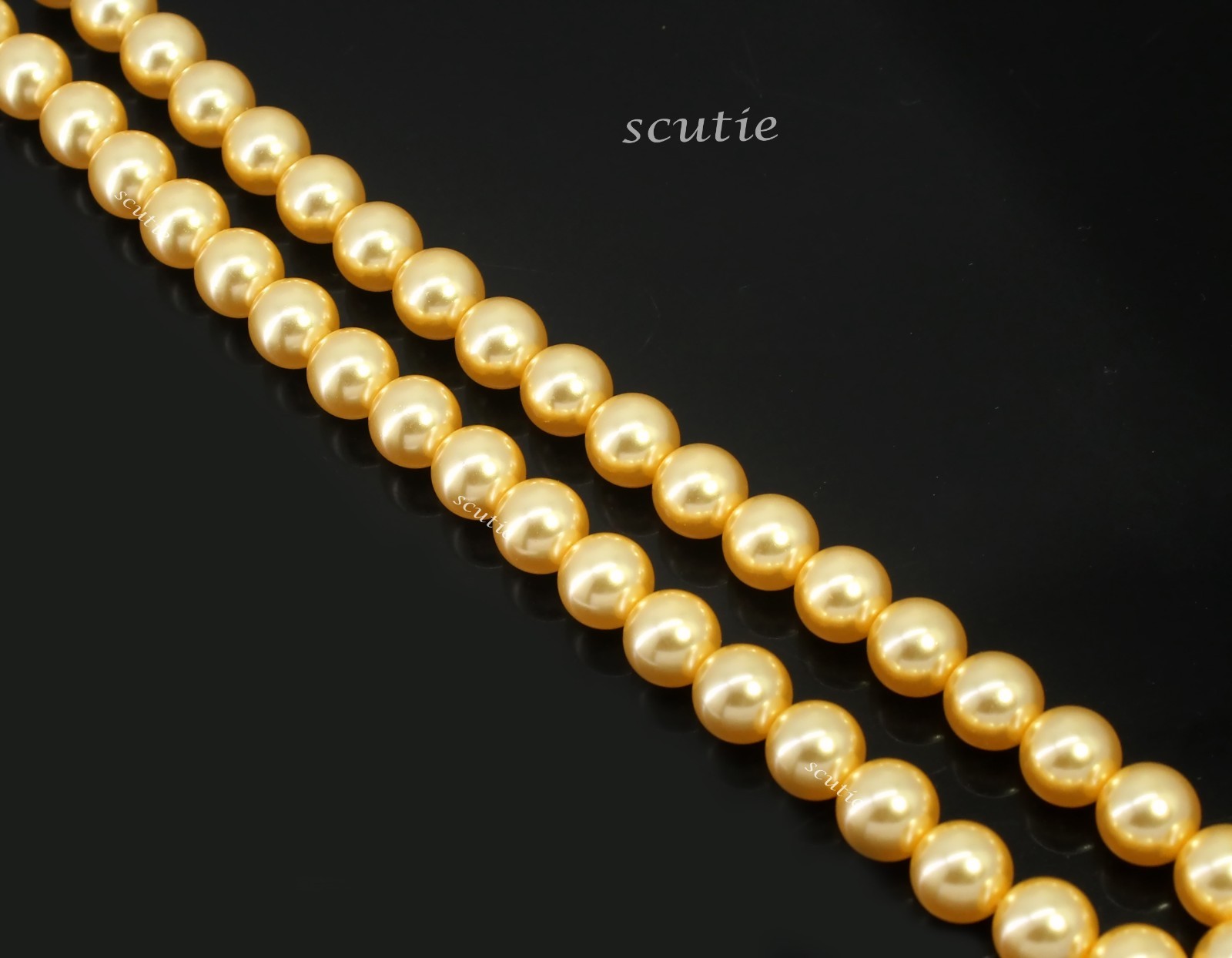 Natural South Sea Pearl “Philippines” 12.00 MM Round Shape Pure Gold Strand 15″