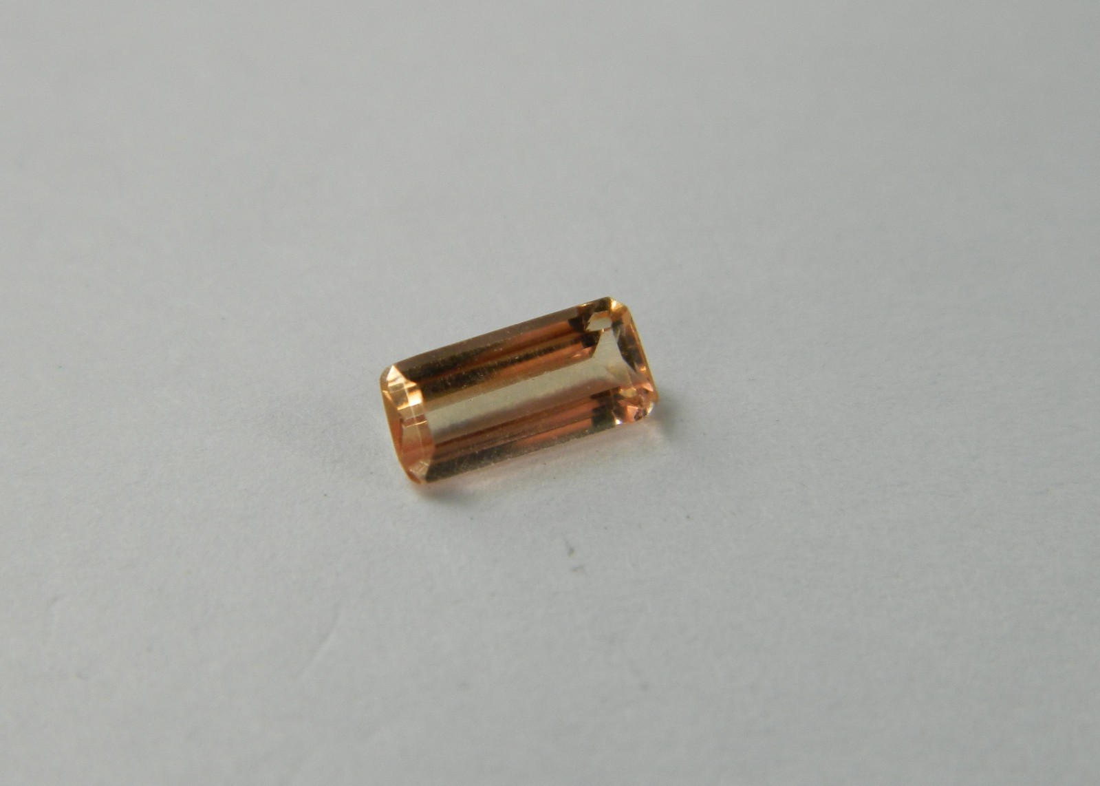 Imperial Topaz 0.54 Ct Clarity IF Emerald Cut Natural Peach Brazil I074