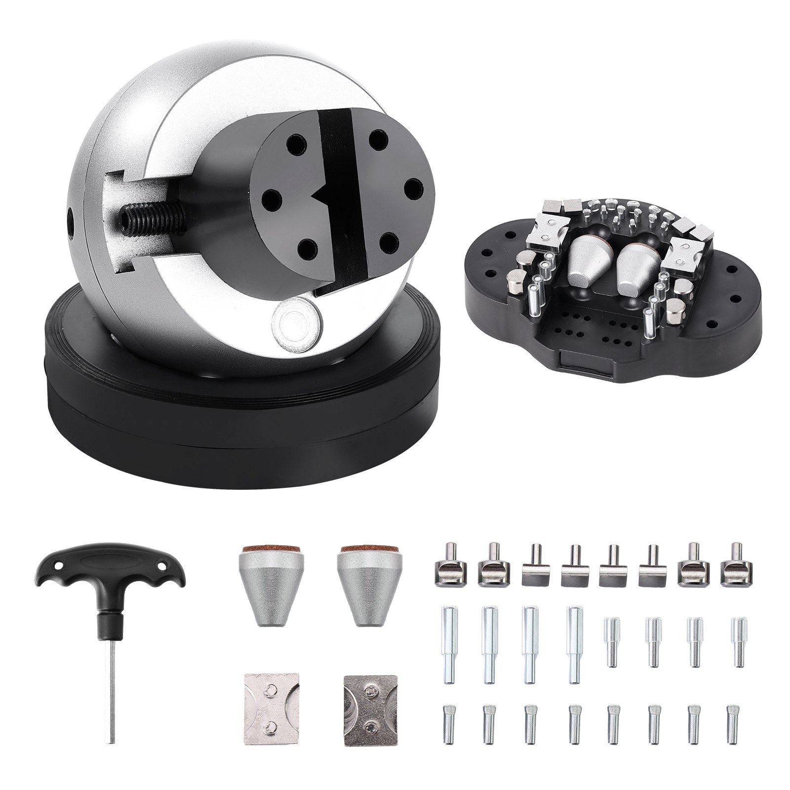 VEVOR Full Set 5″ Standard Block Ball Vise Engraving Setting Tool W/ Attachment