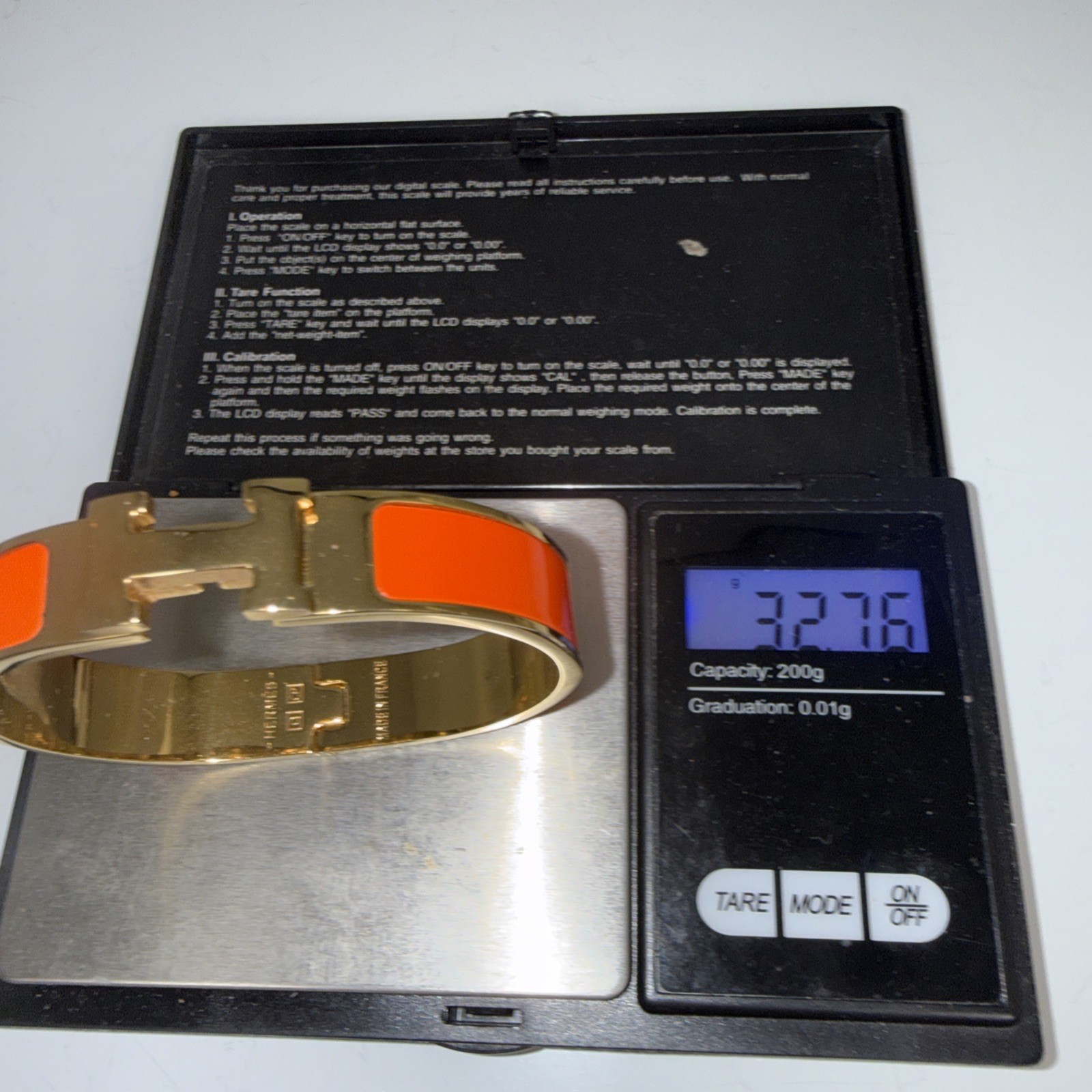HERMES CLICK CLIC CLAC H BRACELET – Orange & Gold-CP Made In France Logo