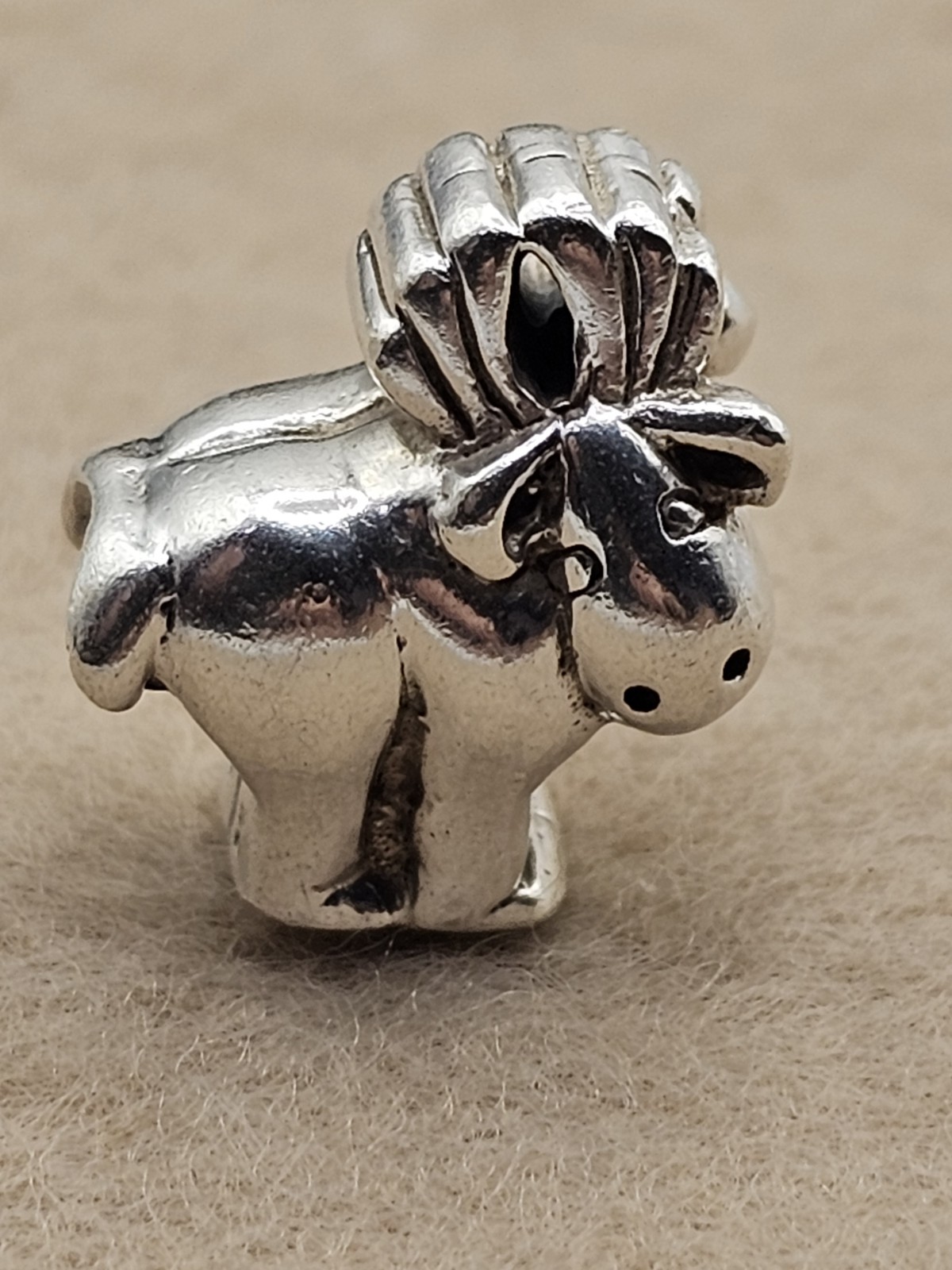 Vtg Sterling Silver Charm Jewelry Moose Animal Nature 4 Bracelet Tested 4.1 Gram