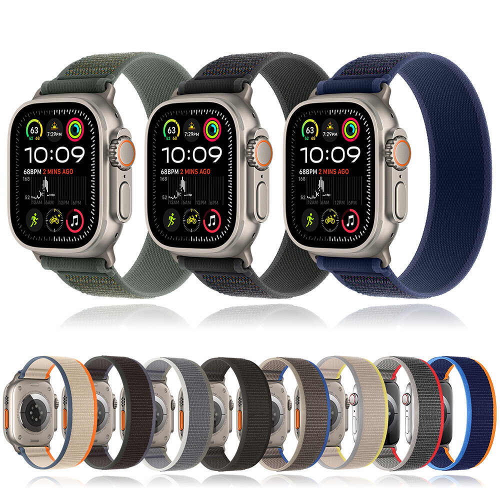 Trail Loop Nylon Sport Band for Apple Watch 10 9 8 7 SE 42/44/45/46/49mm Ultra 2