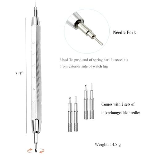 Spring Bar Tool Kit | Stainless Steel with Built-in Ruler for Quick Silver