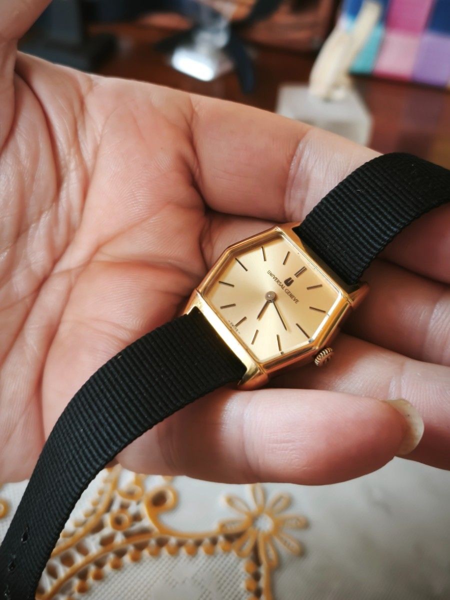 [B1P] Universal Geneve Hexagon 1970s Vintage Dress Watch [m8k]