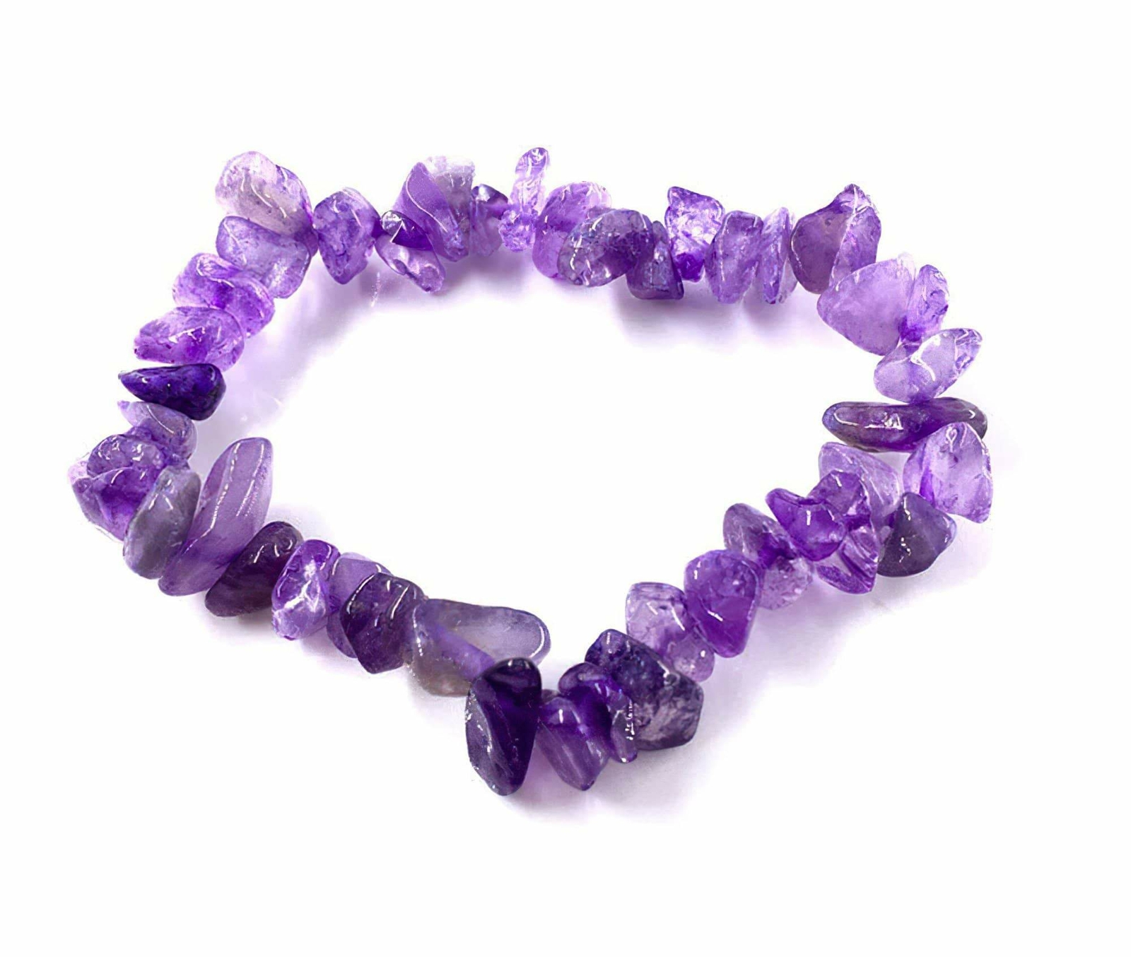 Natural Gemstone Stretch Bracelet Amethyst