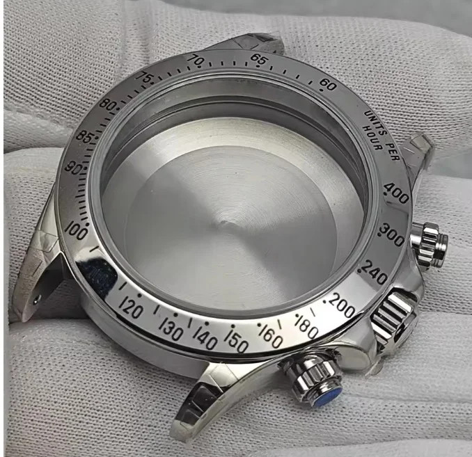 Watch Repair Polished Steel Chronograph Case Bezel For Caliber 7750 Movement