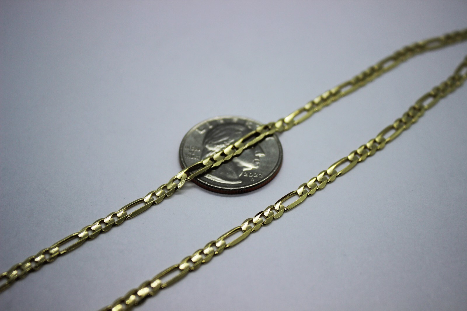 10k Solid Yellow Gold Figaro Necklace Chain Bracelet 3mm – 10.2mm 7″ – 30″