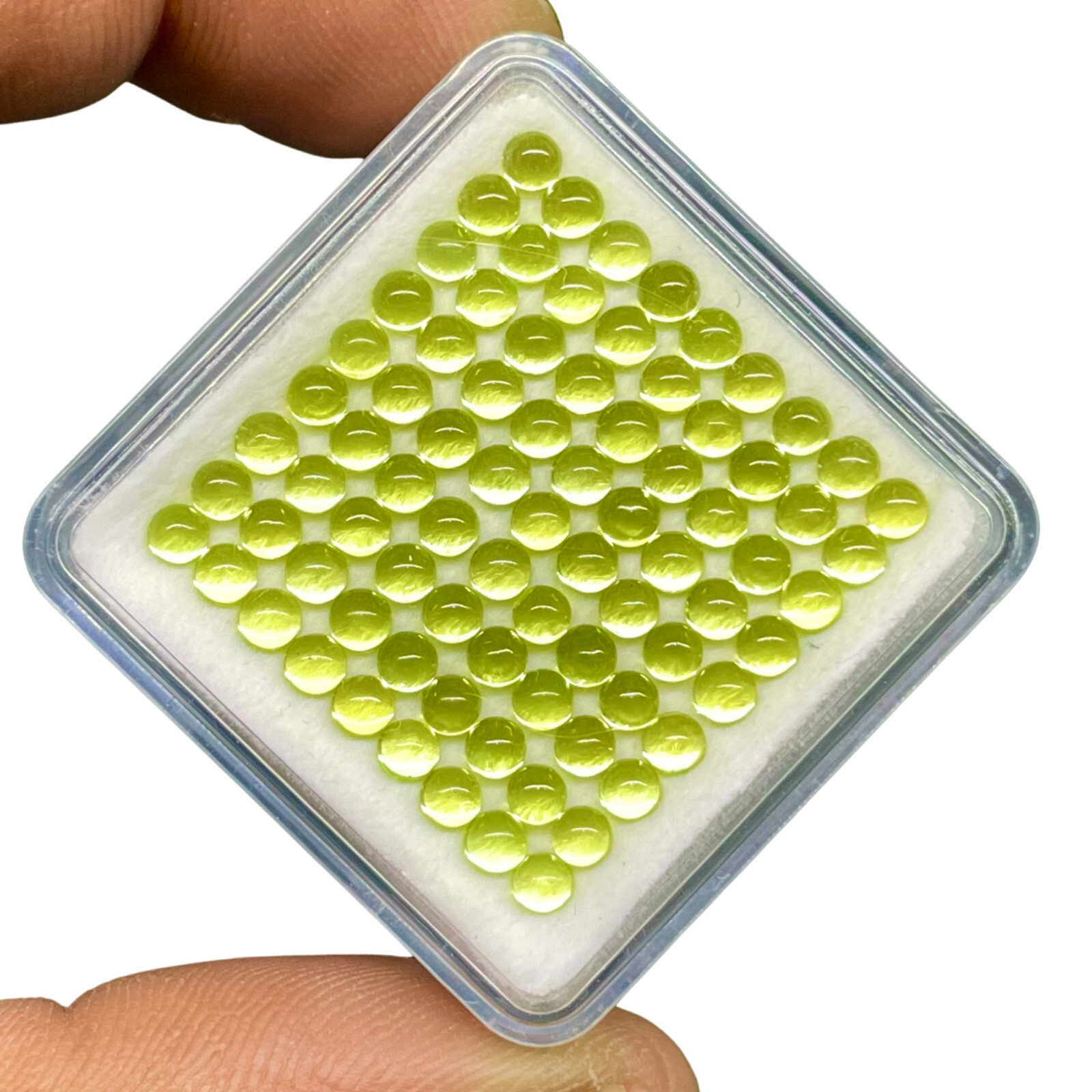 200 Pcs Natural Peridot 3mm Round Cabochon Loose Untreated Gemstones Lot