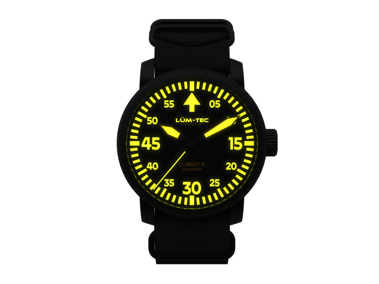 Lum-Tec Mens Watch Combat B71 Orange Dial, Military-grade PVD Hard Coating