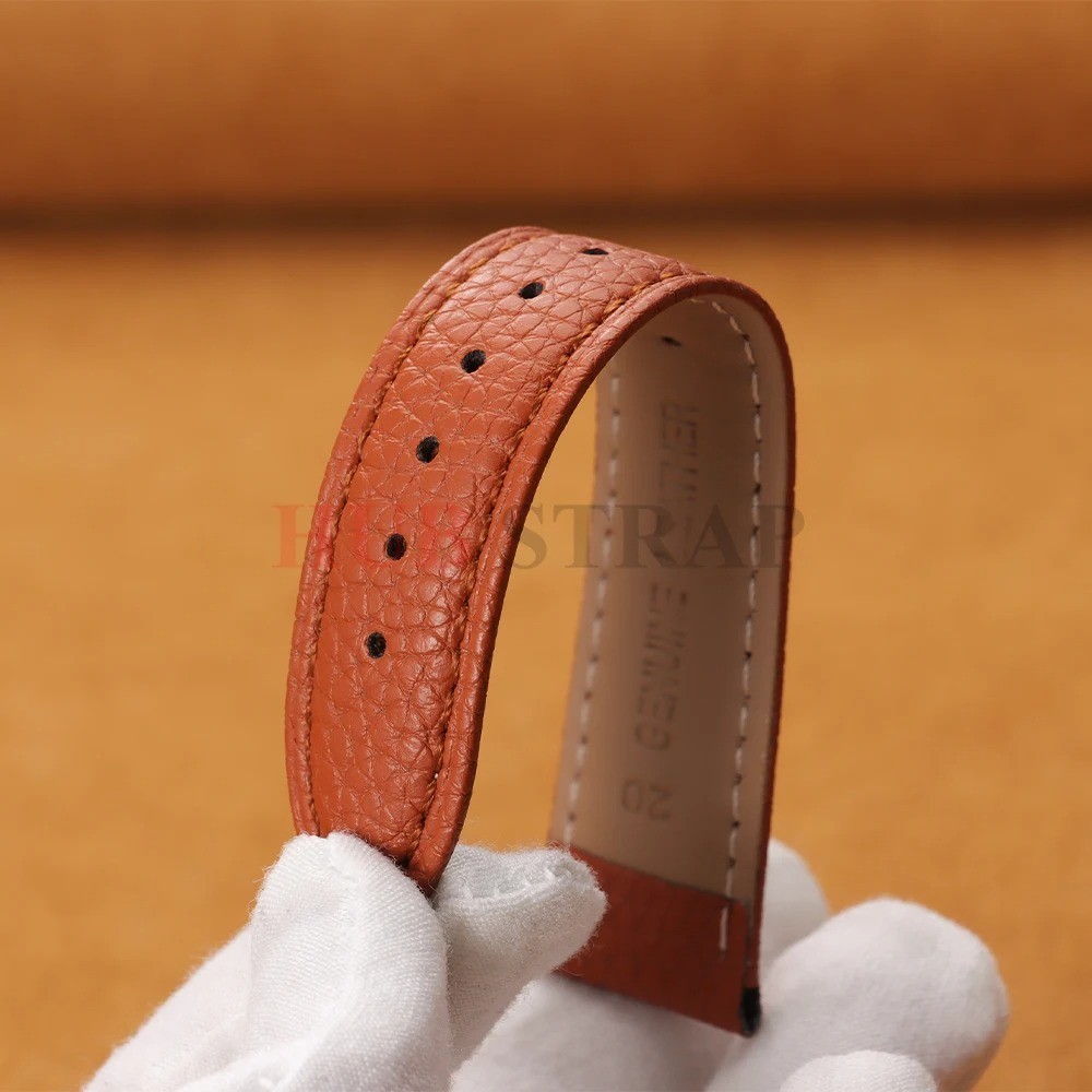 Calfskin Litchi Leather Watchband 16/19/21/24mm 18mm 20mm 22mm Watch Strap for M