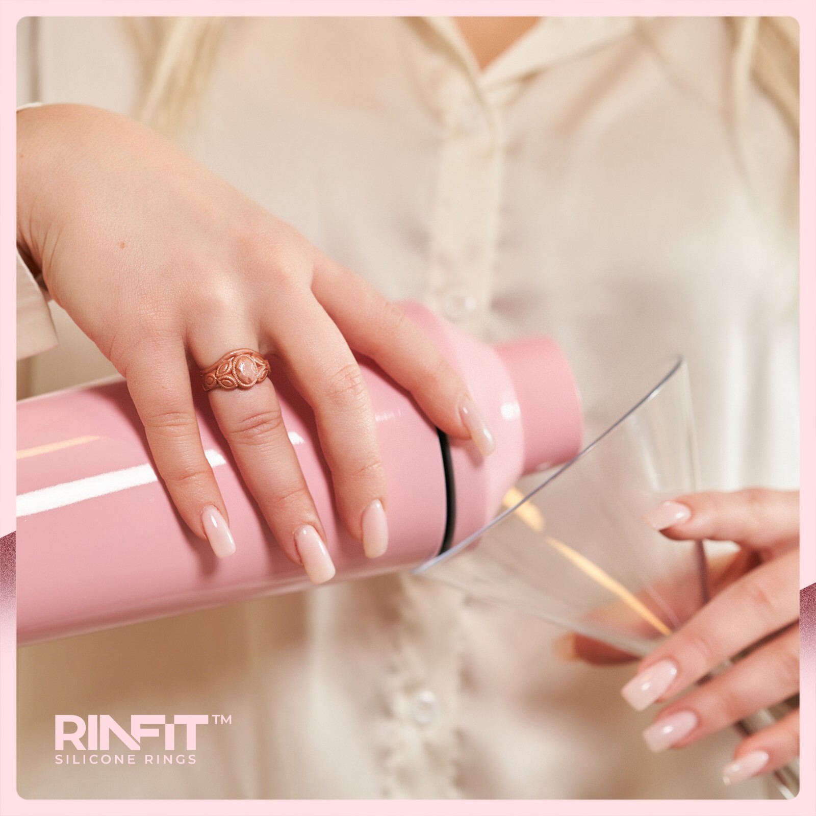Silicone Wedding Ring for Him & Her by Rinfit – Couple Rubber Ring Set Classy