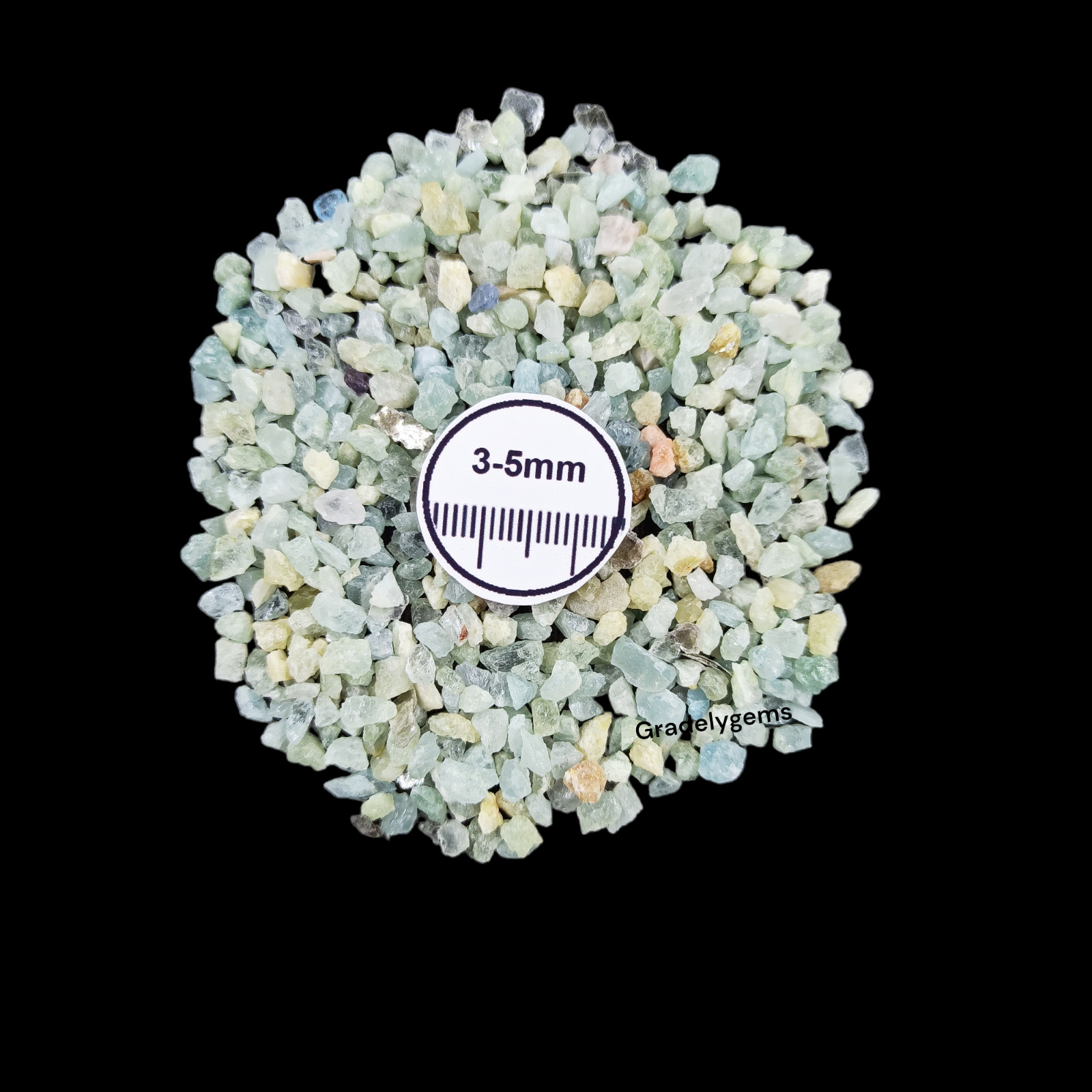Premium Aquamarine Gemstone Crushed Powder – for Resin Art, Craft, Ring inlay