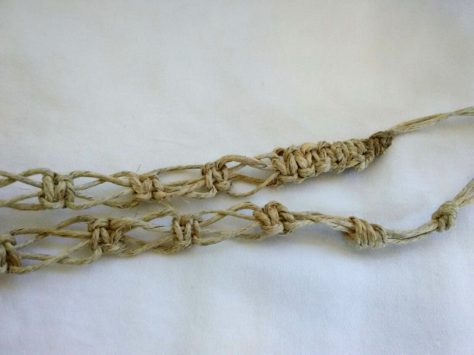 HEMP SURFER BOHO NECKLACE 19″ Unisex Macrame Hippie US Seller New