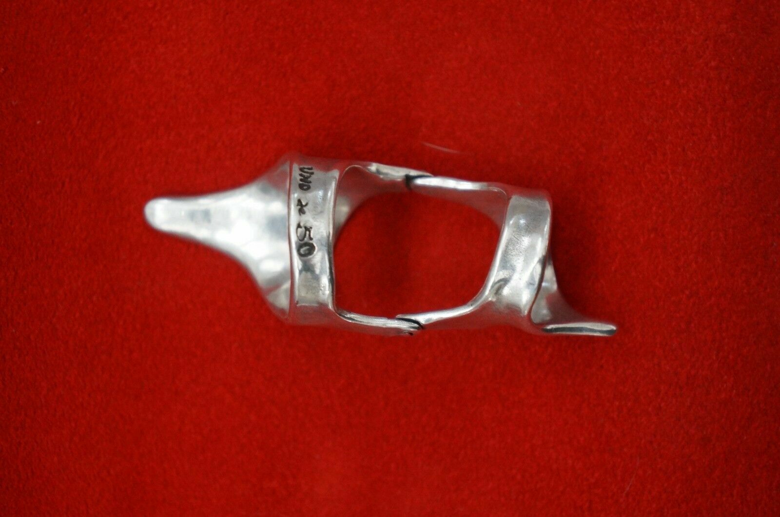 NEW UNO de 50 ARMOR Full Finger Silver Hinged Ring 6.5 7 7.5 8 8.5 9 S M L XL