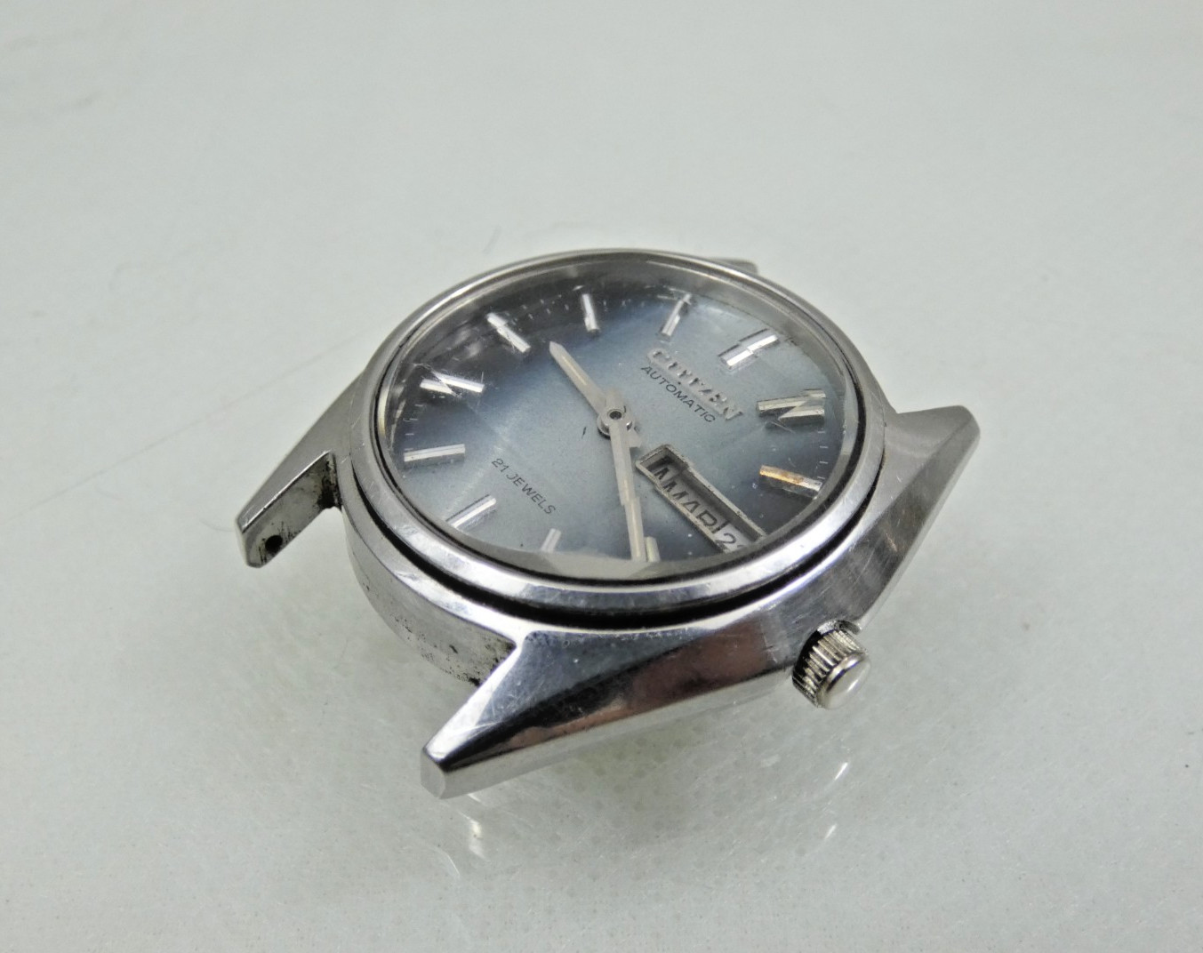 VINTAGE CITIZEN AUTOMATIC WATCH faceted crystal 6501 / 61-0593
