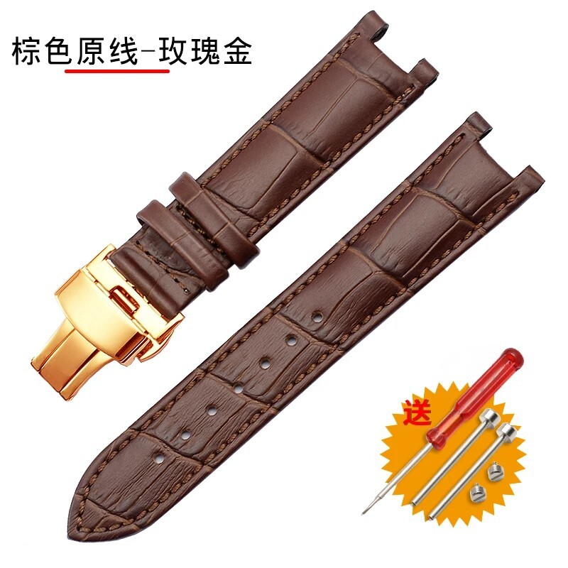 Genuine Leather Watch Strap Fit for Gc 22x13mm 20x11mm Notched Wristwatches Band