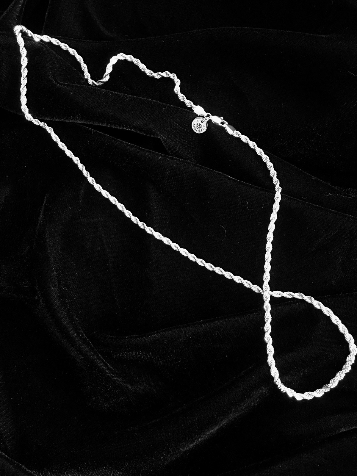 18K WHITE GOLD Men Women 4MM ROPE CHAIN 30” MADE IN ITALY *LIFETIME WARRANTY*
