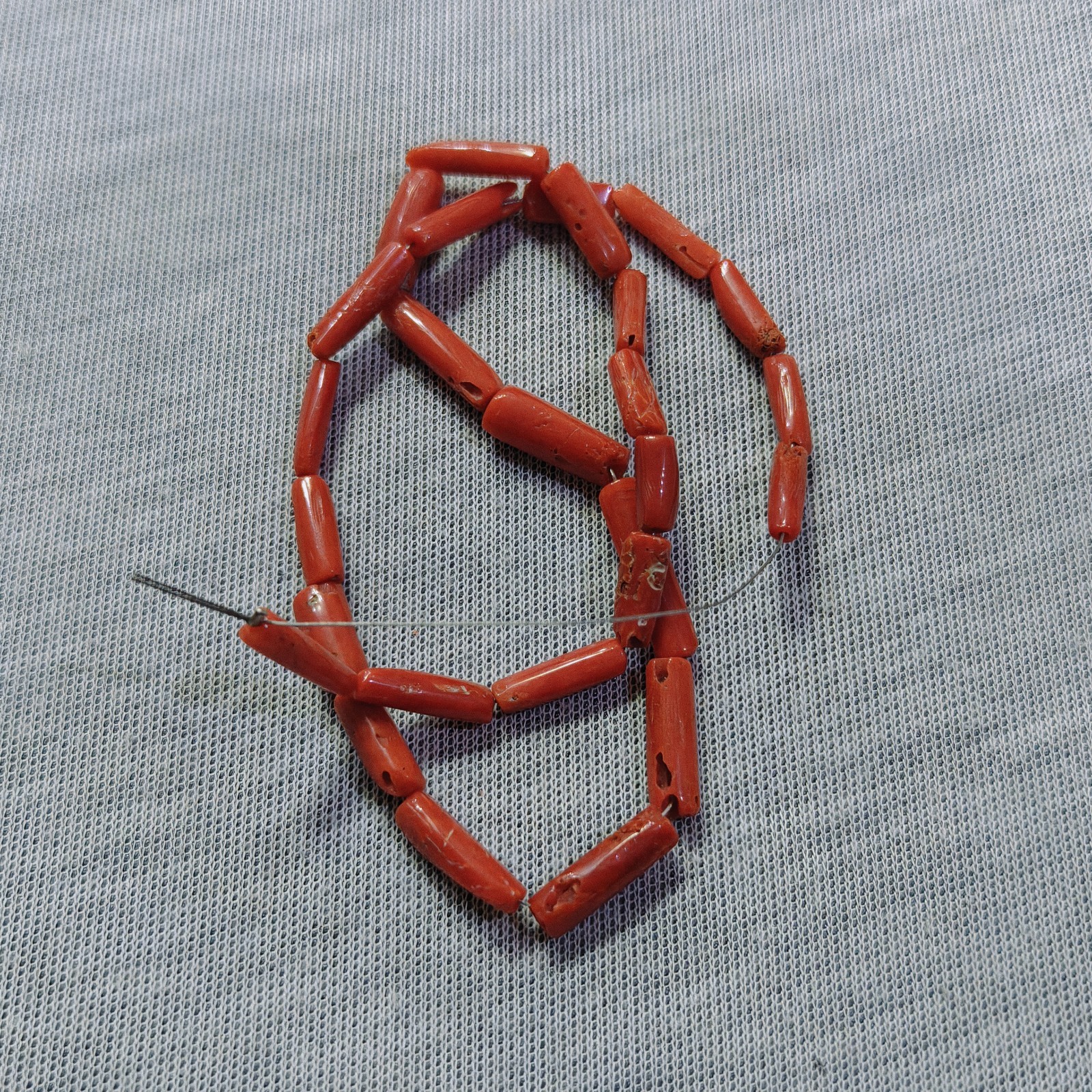 Genuine Red Coral Beads Natural Italian Coral Gemstone Strand 15 Inch