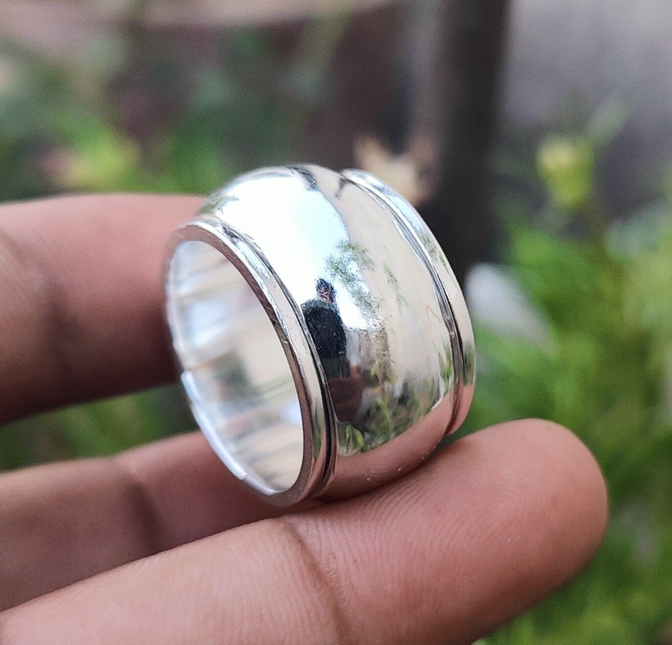 Thick Wide Band,925 Sterling silver Band & Spinner Ring Handmade Ring All Size