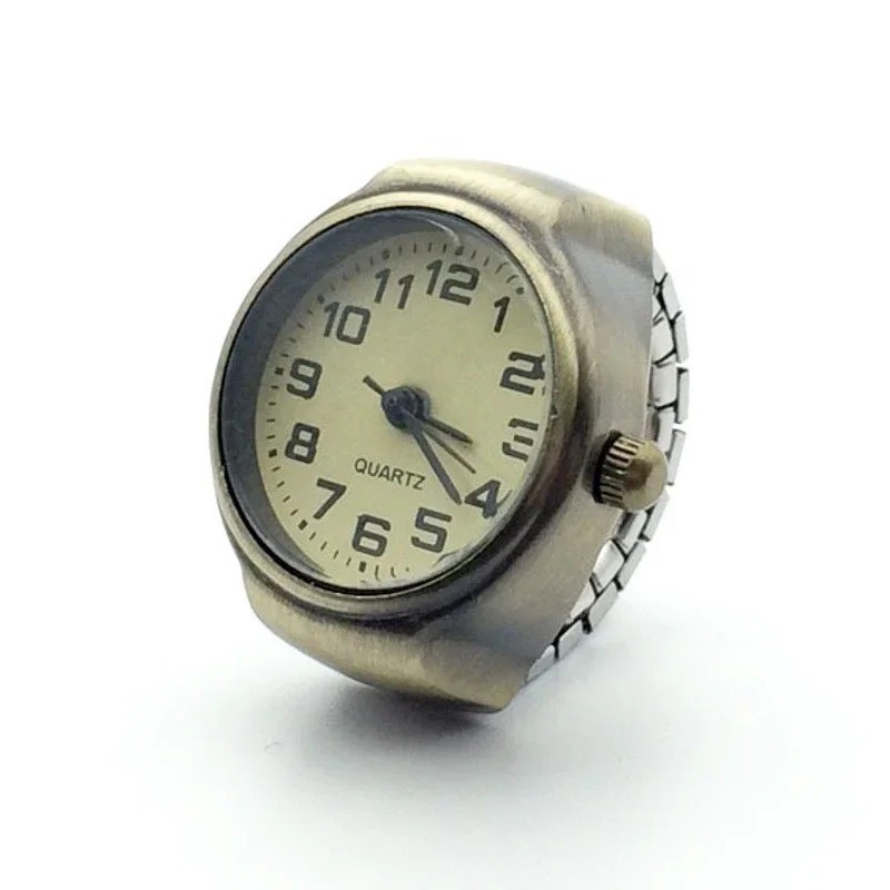 Finger Ring Watches Elastic Band Quartz Analog Watch Cute Gift For Men Women Kid