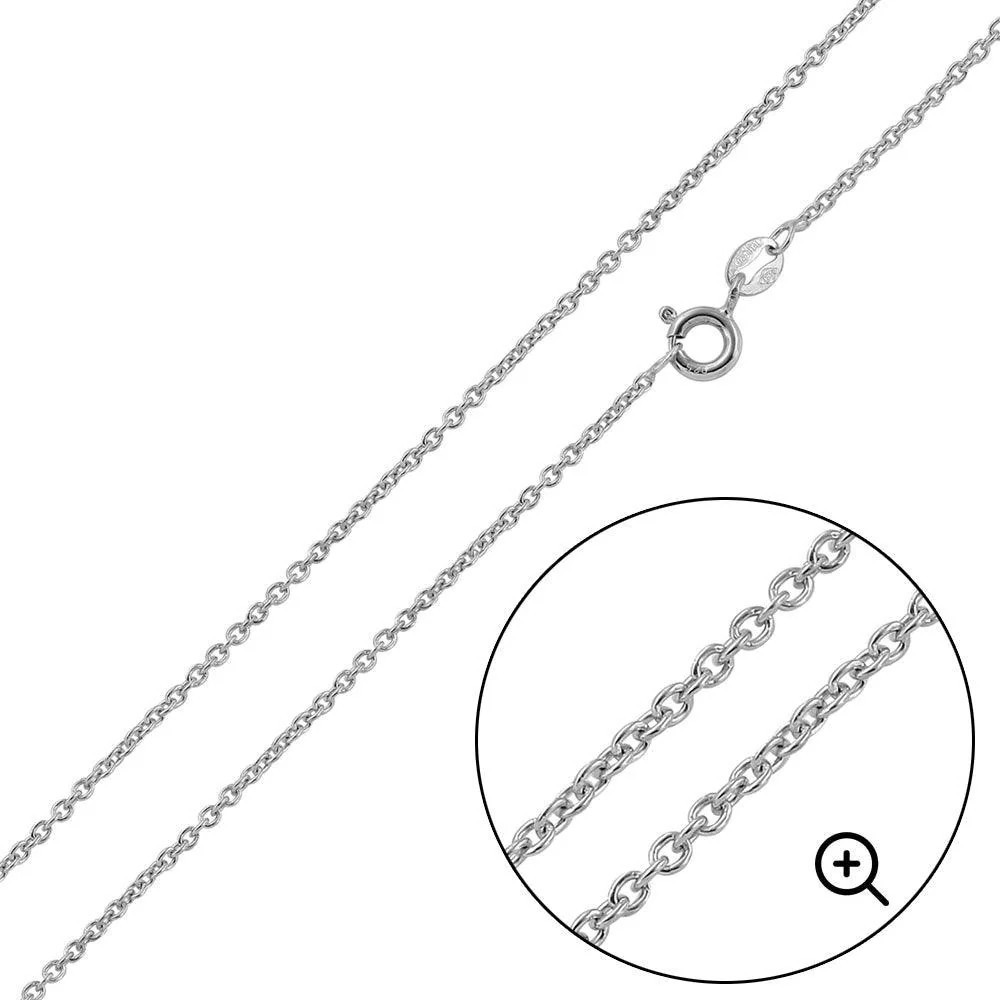 .925 Sterling Silver Plated Anchor Chain 0.8mm-1.6mm