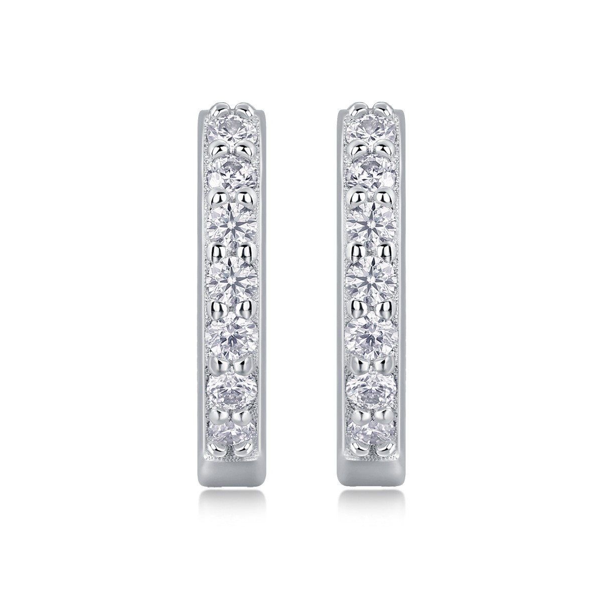 925 Sterling Silver Tremella Circle Moissanite Earrings Sweet Commuter Women Jew