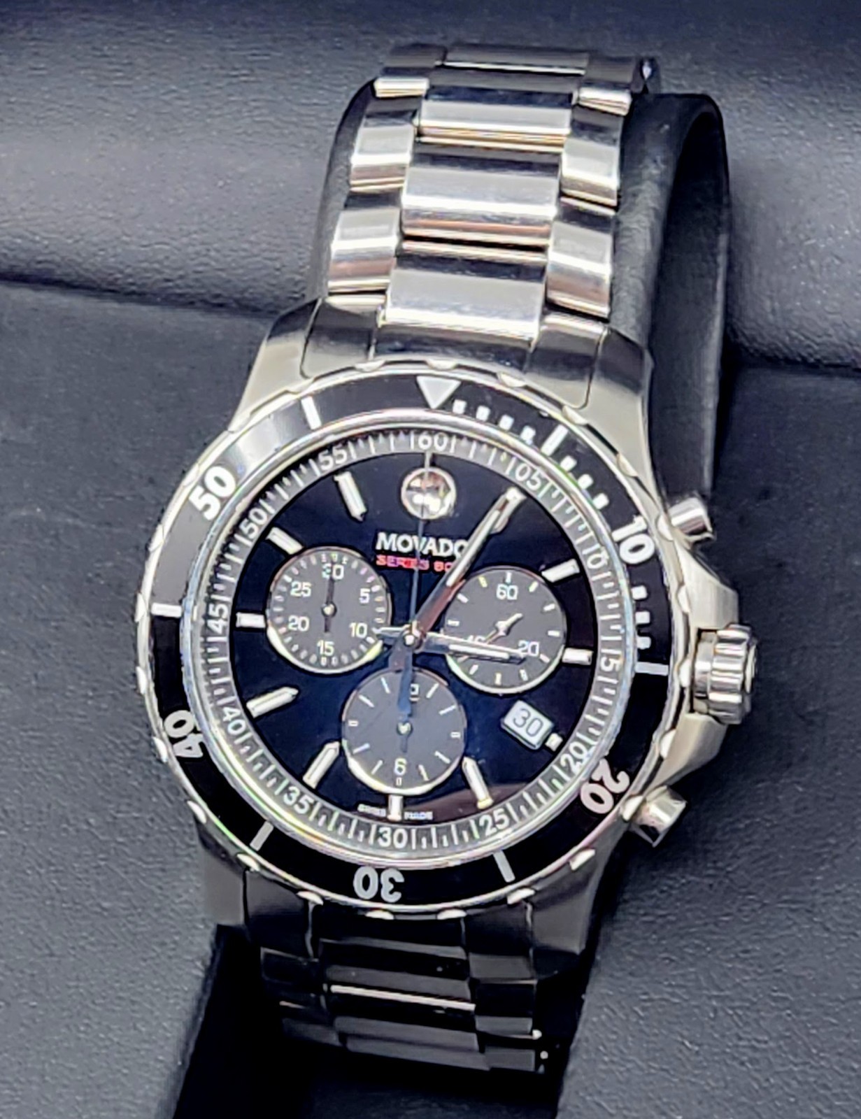 Movado Series 800 Quartz 14.1.27.1426 Chronograph 42mm Diver Watch