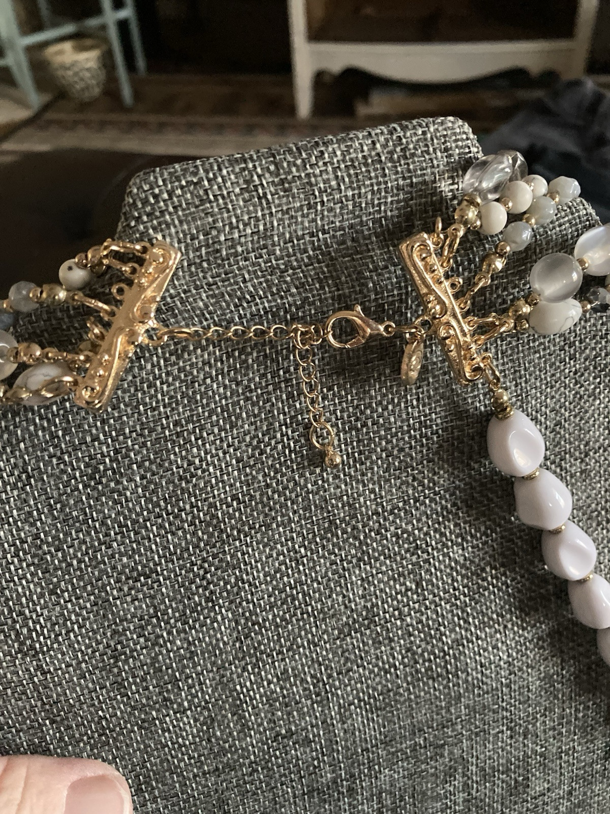 3 Charming Charlie Necklaces Yellow/Gray/White, Black/Gray, White Fashion Jewels