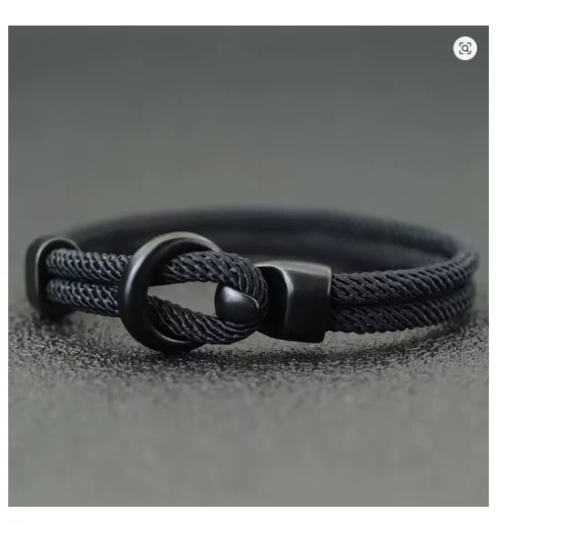 Fashion Men Paracord Rope Bracelet 2 Layer Outdoor Camping Survival Gift for Him