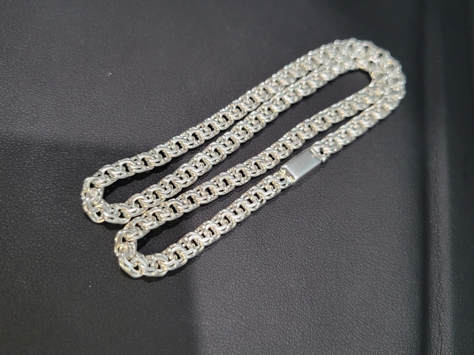 925 sterling silver Chino Link 16″ 5mm Chain Simple Lock 19.5g Solid Cadena