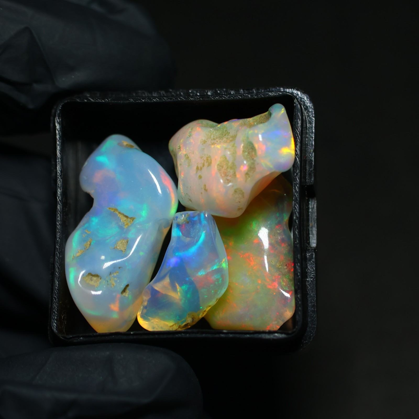 Natural Ethiopian Welo Opal Polished Rough 22.65 Ct | Fire Opal Gemstone | Brigh