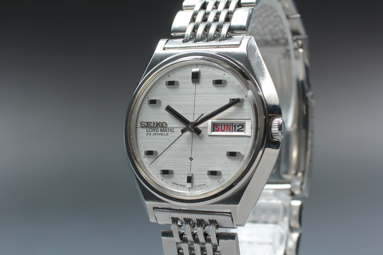 SEIKO LORD MATIC LM 5606-7010 Day/Date Automatic Men’s Vintage Watch From JAPAN