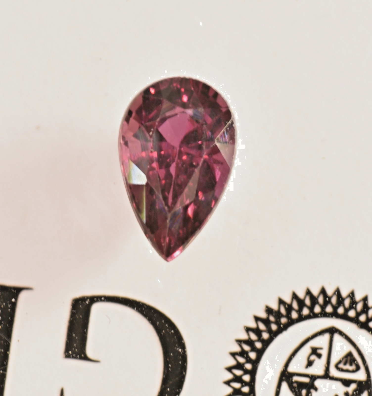 GIA Certified Natural Ruby Loose Pear Shape Step Cut 1.06 ct. Purplish Red