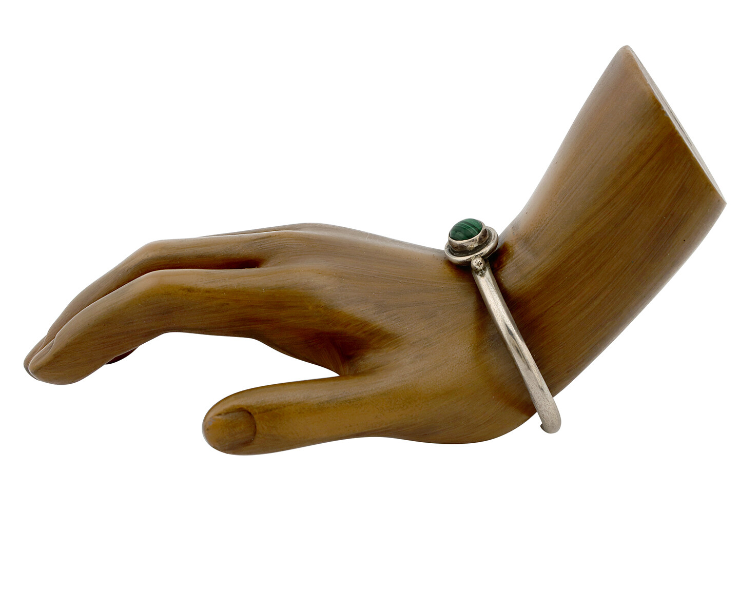 Navajo Bracelet .925 Silver Natural Malachite Native American C.90’s