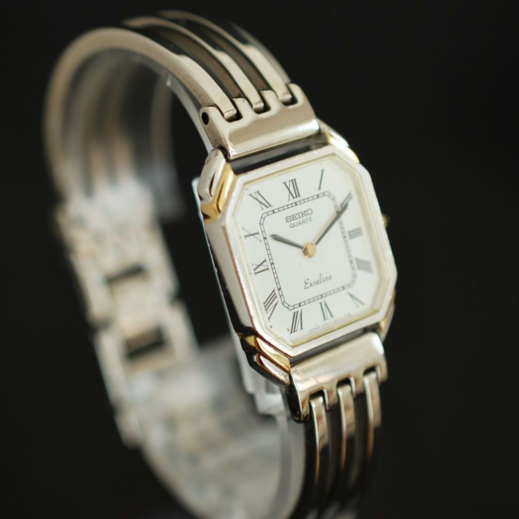 264 item New battery Vintage Seiko Exceline Gold Roman Ladies Wristwatch Dress