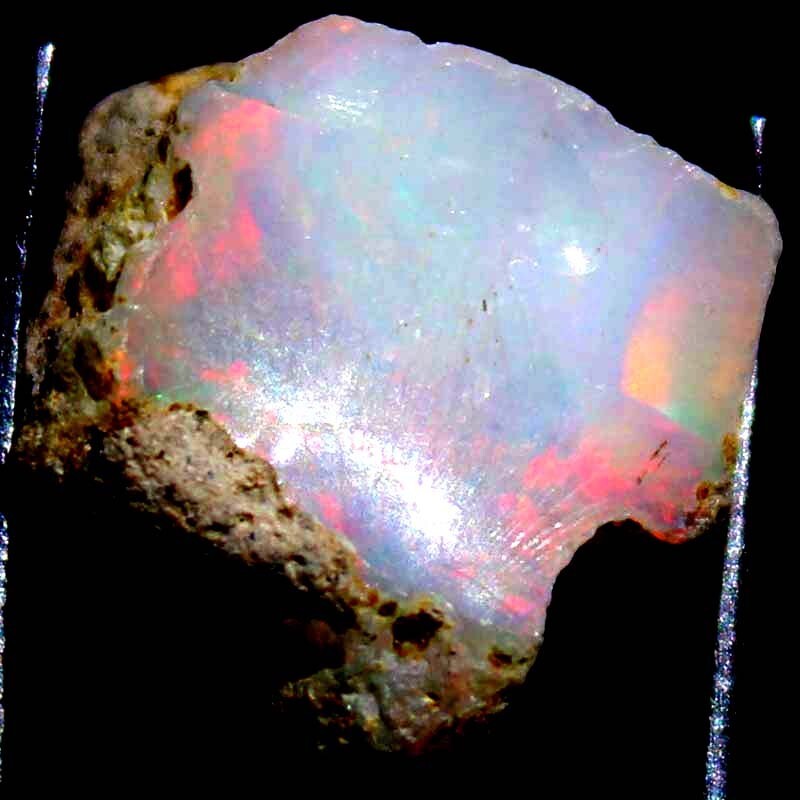 Genuine Play of Fire ETHIOPIAN OPAL ROUGH Loose Gemstone 6.05 CT 16x17x8mm BC-27