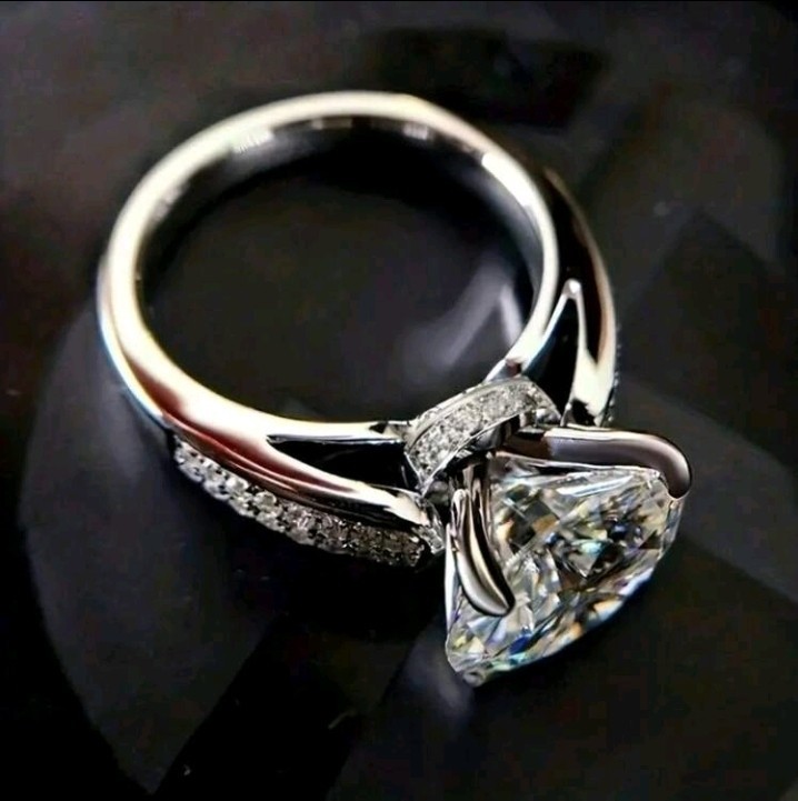 Silver-Plated Copper White/Colorless Round Cut And Inlay CZ Ring Size 6