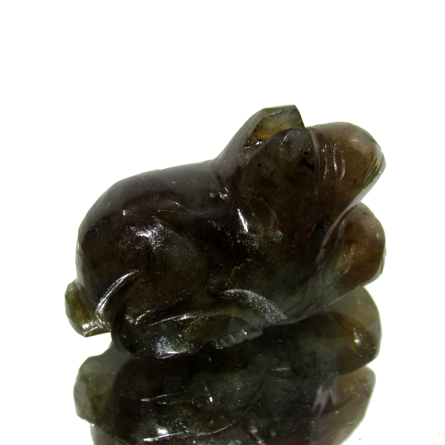 58.85Cts Natural Bi color Labradorite Brazilian Loose Gemstone Figurine CH 5550