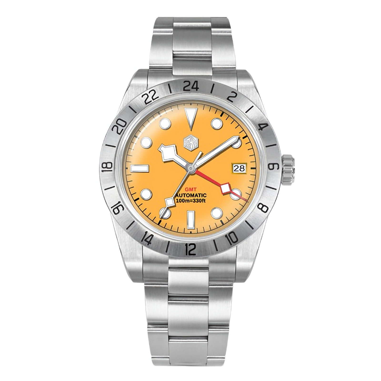 SAN MARTIN SN0054-G-C BB GMT Automatic Stainless Steel 39mm 10ATM Sport’s Watch