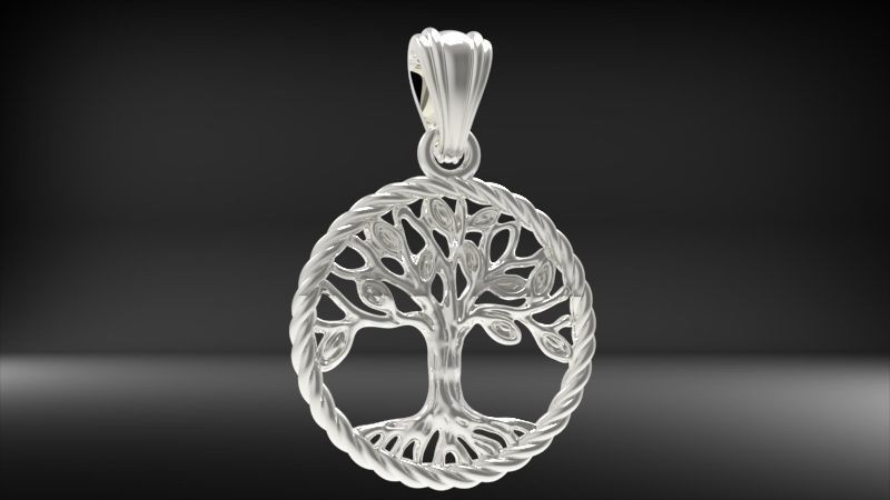 Tree of Life Pendant | 999 Fine Silver 26mm | Handmade USA