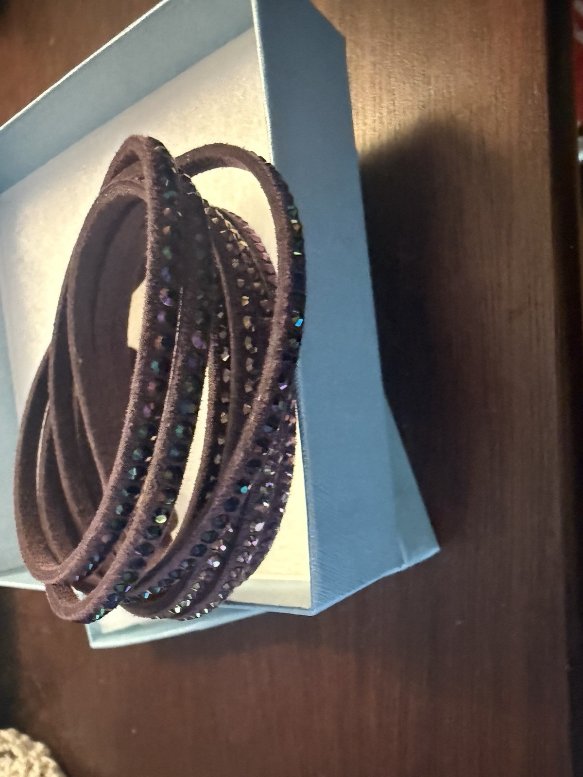 Touchstone Crystal Wrap Star Bracelet Purple