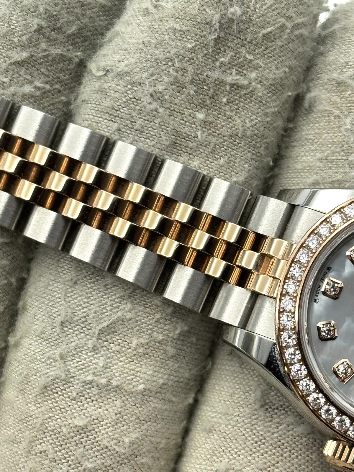 Rolex Datejust 28mm Diamond Bezel MOP Dial TT Jubilee 279381RBR Box & Papers ’24