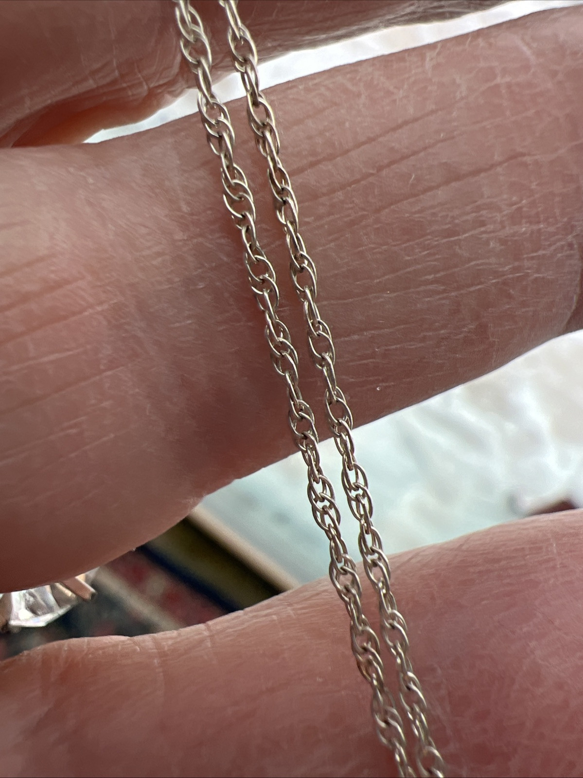 ELKA 925 Sterling Silver Vintage Signature Chain Necklace 18”