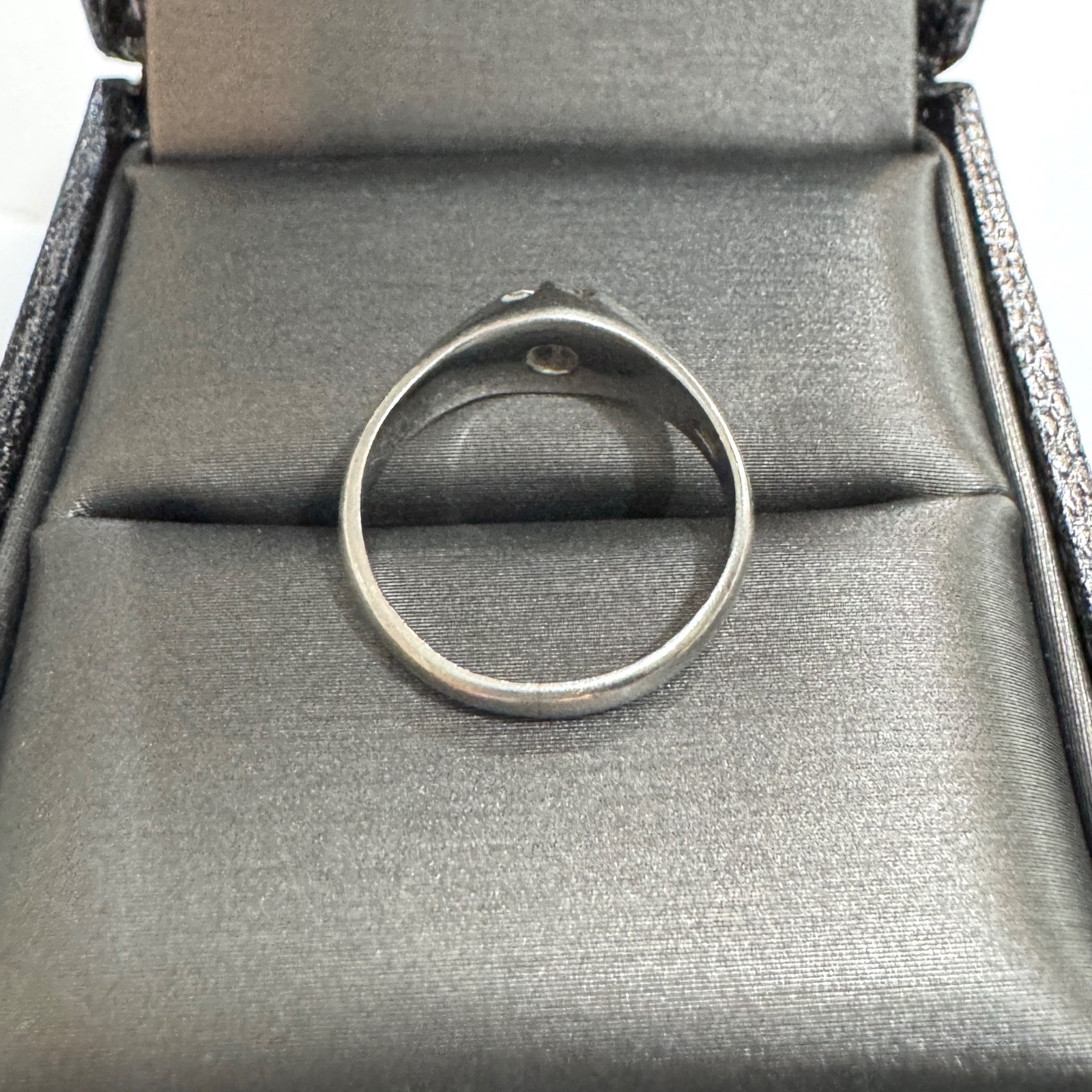 1940s Natural Transition Cut Diamond Solid Palladium MCM Buttercup Dome Ring
