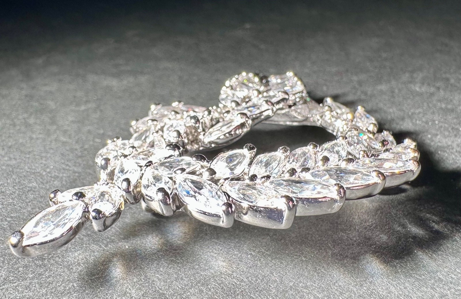 VTG Nolan Miller Glamour Collection Magical Marquise Knot Pin Red Carpet Bling