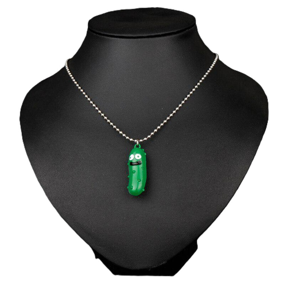 Funny Anime Cartoon Character RICK MORTY PICKLE RICK 3D Pendant Necklace Jewelry