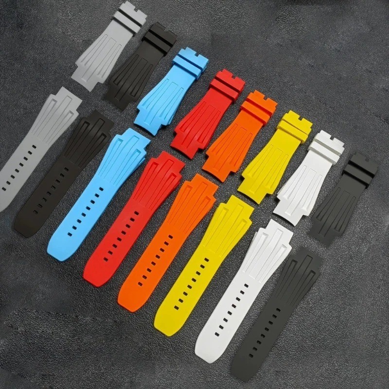 FKM Rubber Watch Strap Medium Size Replacement For Richard Mille RM028